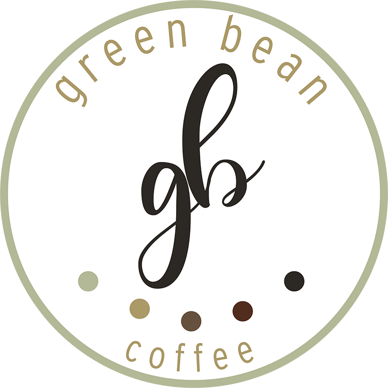 Green bean coffee logo